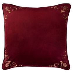 Bordeaux Embroidered European Sham Crimson