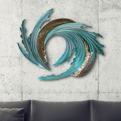Sea and Sand Wall Sculpture Aqua