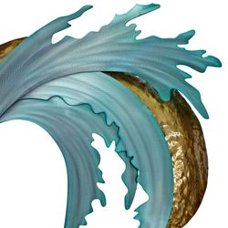 Sea and Sand Wall Sculpture Aqua