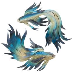 Swimming Left Fish Wall Sculpture Multi Cool