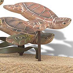 Turtle Wave Tabletop Sculpture Brown