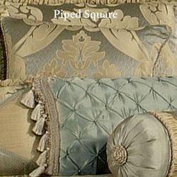 Duchess Piped Pillow Seafoam 20 Square