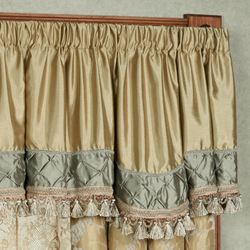 Duchess Tasseled Scalloped Valance Seafoam 52 x 18