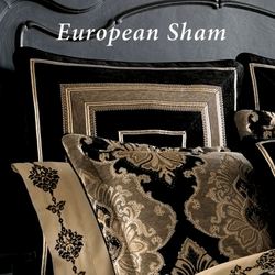Bradshaw Black Piped Sham European