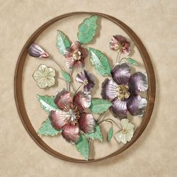 Circle of Blooms Floral Wall Art Multi Pastel