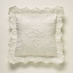 Symphony Flanged Quilted Pillow Pearl 16 Square