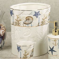 Antigua Wastebasket Ivory