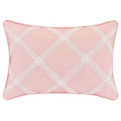 Bungalow Piped Rectangle Pillow Pink