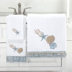 Stone Harbor Bath Towel Set White Bath Hand Fingertip