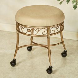 Madden Cushioned Vanity Stool Golden Bronze