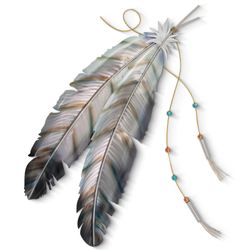 Feathers Wall Sculpture Silver