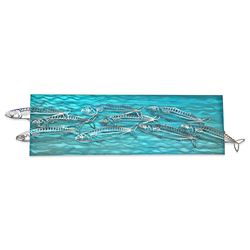Holy Mackerel Wall Art Aqua