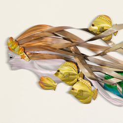 Mermaid and Friends Wall Sculpture Multi Metallic