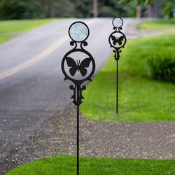 Pathways Butterfly Reflective Driveway Marker Stakes Set of Two