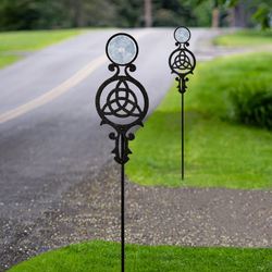 Pathways Celtic Knot Reflective Driveway Marker Stakes Set of Two