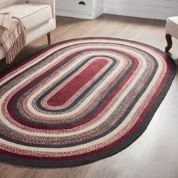 Connell Oval Rug Dark Red 5 x 8 Oval