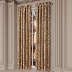 Aurelia Wide Tailored Curtain Pair Gold
