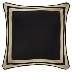 Calvari II Piped Pillow Black 20 Square