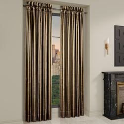 Calvari II Wide Tailored Curtain Pair Black
