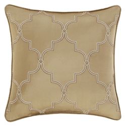 Sezanne Embroidered Pillow Gold 18 Square