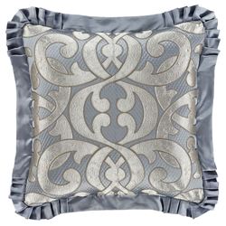 Barocco Flanged Pillow Sterling Blue 20 Square