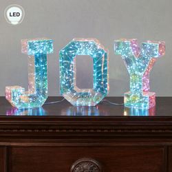 Joy Hologram LED Tabletop Accents Clear Three Piece Set