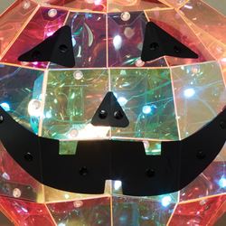 Jack o Lantern Hologram LED Tabletop Accent Orange