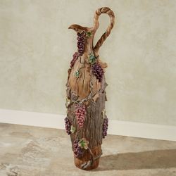 Vintage Harvest Grapes Floor Pitcher Multi Earth