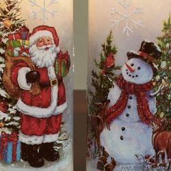 Holiday LED Flameless Candles Multi Warm 2 Piece Set