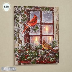 Together for Christmas Lighted Canvas Wall Art Multi Warm