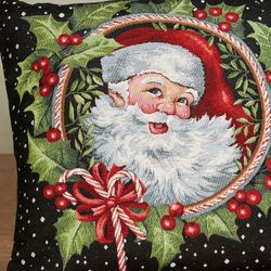 Holly Jolly Decorative Pillow Set of Two Black