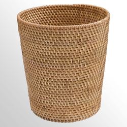 Rattan Style Wastebasket Natural