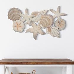 Shell Cluster Wall Art Sculpture Whitewash
