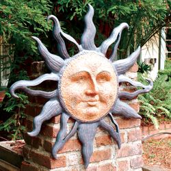 Rising Sun Wall Art Sculpture Terra CottaImage