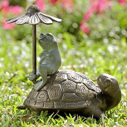 Ride Sharing Key Safe Garden Sculpture Verdi Bronze