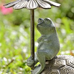 Ride Sharing Key Safe Garden Sculpture Verdi Bronze