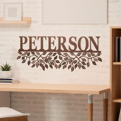 Verdin Leaves Personalized Wall Art Sign