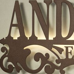 Lucius LED Established Personalized Wall Art Sign