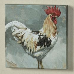 Sir Crowlington Rooster Canvas Wall Art Multi Cool