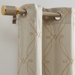 Aldine Grommet Curtain Pair Natural
