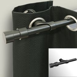 Esra Wraparound Curtain Rod Set Black