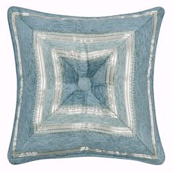 Celtic Tufted Pillow Blue 18 Square
