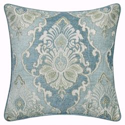 Celtic Damask Pillow Blue 20 Square