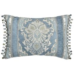 Celtic Ball Tassel Rectangle Pillow Blue