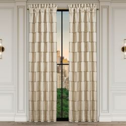 Brando III Wide Tailored Curtain Pair Natural