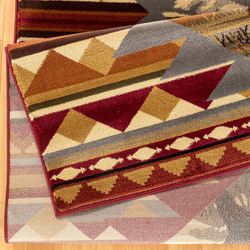 Bear Lodge Rectangle Rug Multi Warm 53 x 73