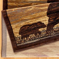 Bear Cubs Rectangle Rug Multi Warm 53 x 73