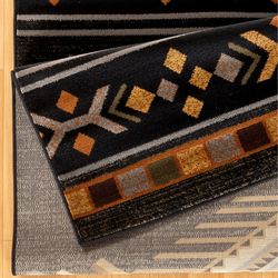 Southwest Fever Rectangle Rug Black 53 x 73