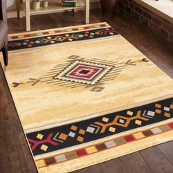 Southwest Fever Rectangle Rug Cream 53 x 73