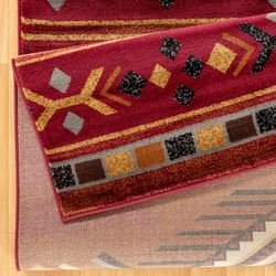 Southwest Fever Rectangle Rug Wine 53 x 73